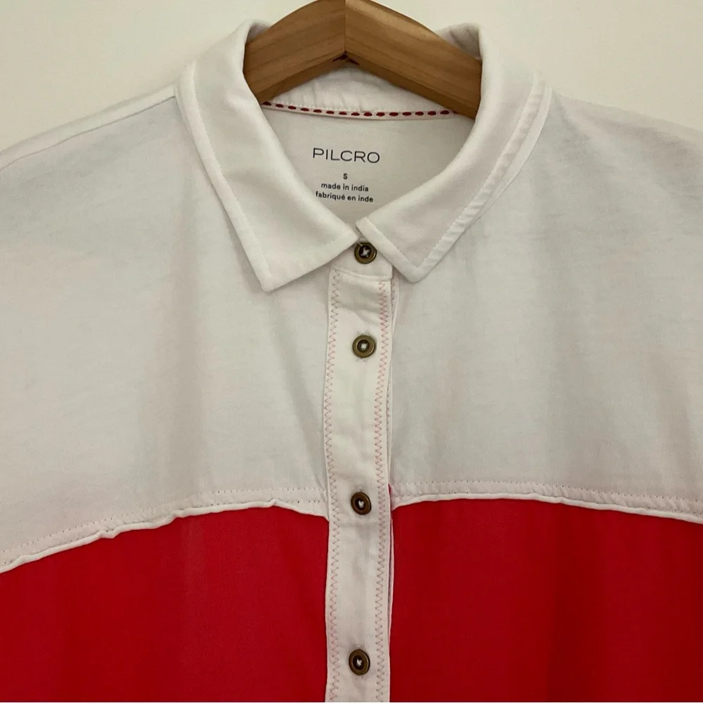 Anthropologie Pilcro the Bonfire Rugby Stripe Top S - Picture 4 of 9